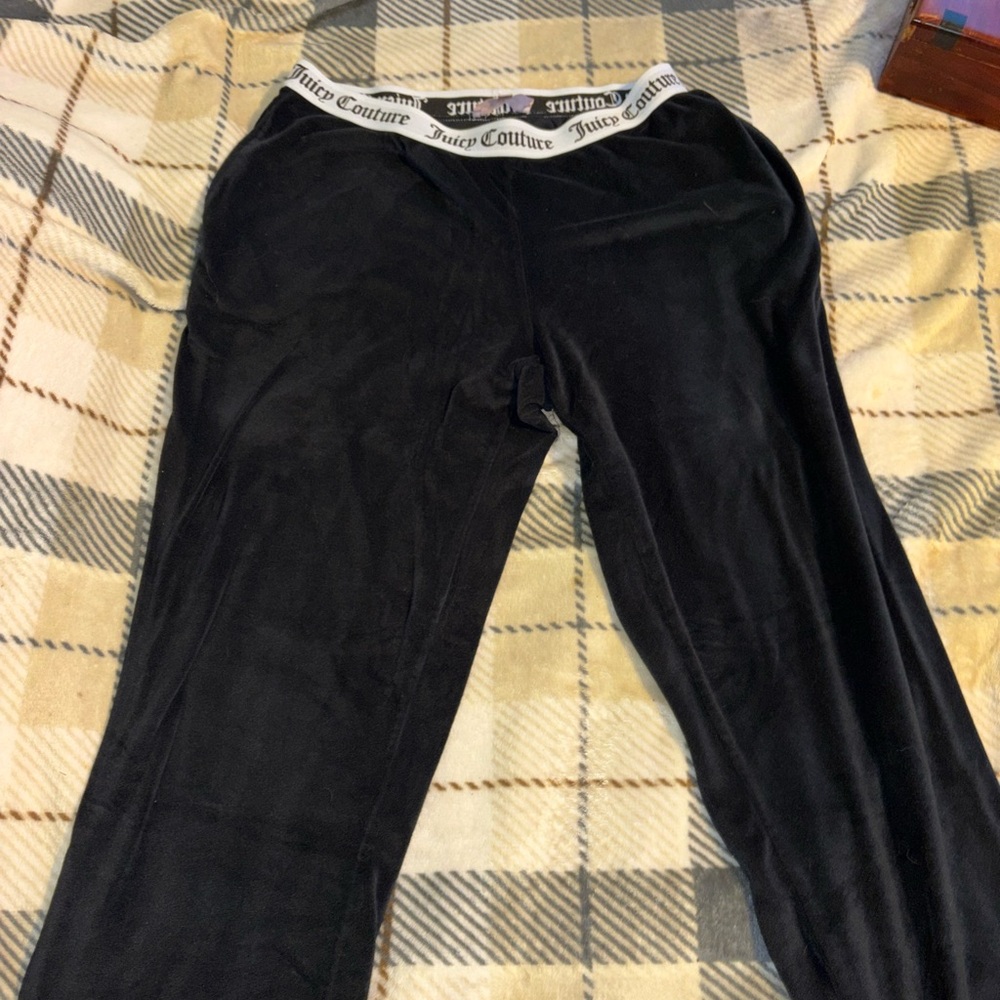 Juicy Couture Black Velour Pants